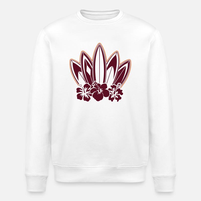 Planches de surf - Sweat bio ROLLER Stanley/Stella Unisexe - blanc