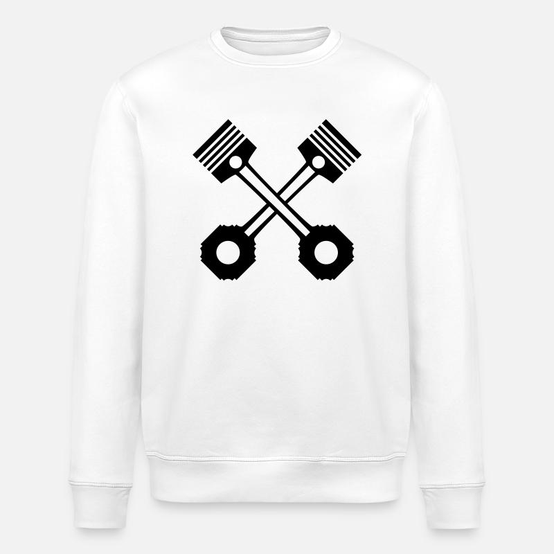 zylinder_kolben___f1 - Stanley/Stella ROLLER Unisex Organic Sweatshirt - white