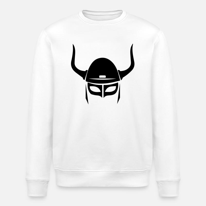 viking_helm - Stanley/Stella Unisex Bio-Sweatshirt ROLLER - Weiß