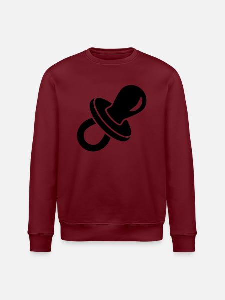 Pacifier - Stanley/Stella ROLLER Unisex Organic Sweatshirt - white