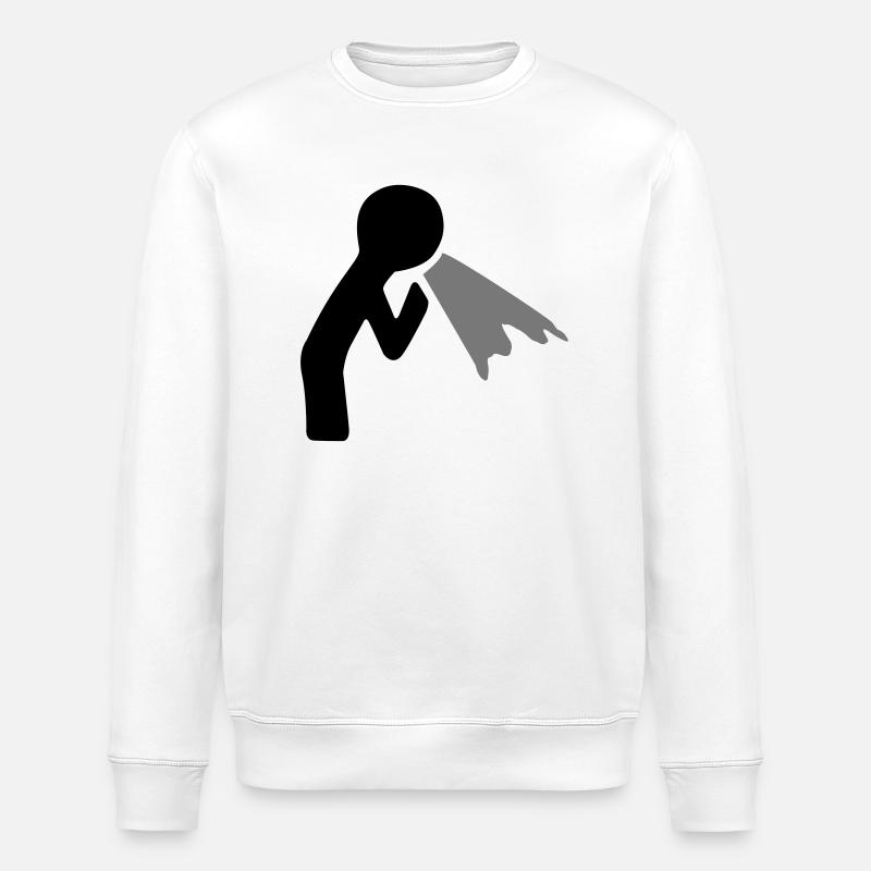 Kotzende Figur - Stanley/Stella Unisex Bio-Sweatshirt ROLLER - Weiß