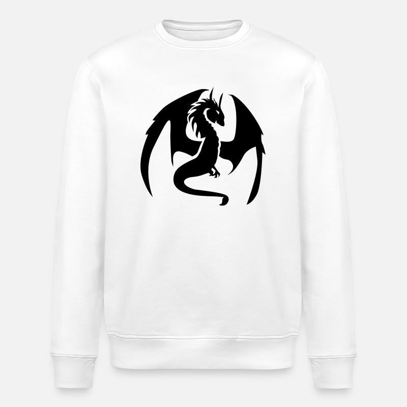 Dragon - Stanley/Stella ROLLER Unisex Organic Sweatshirt - white