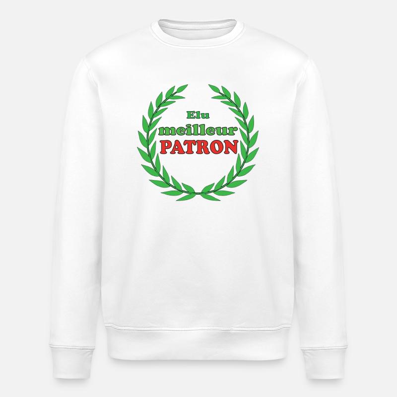 Elu meilleur patron - Stanley/Stella Unisex Bio-Sweatshirt ROLLER - Weiß