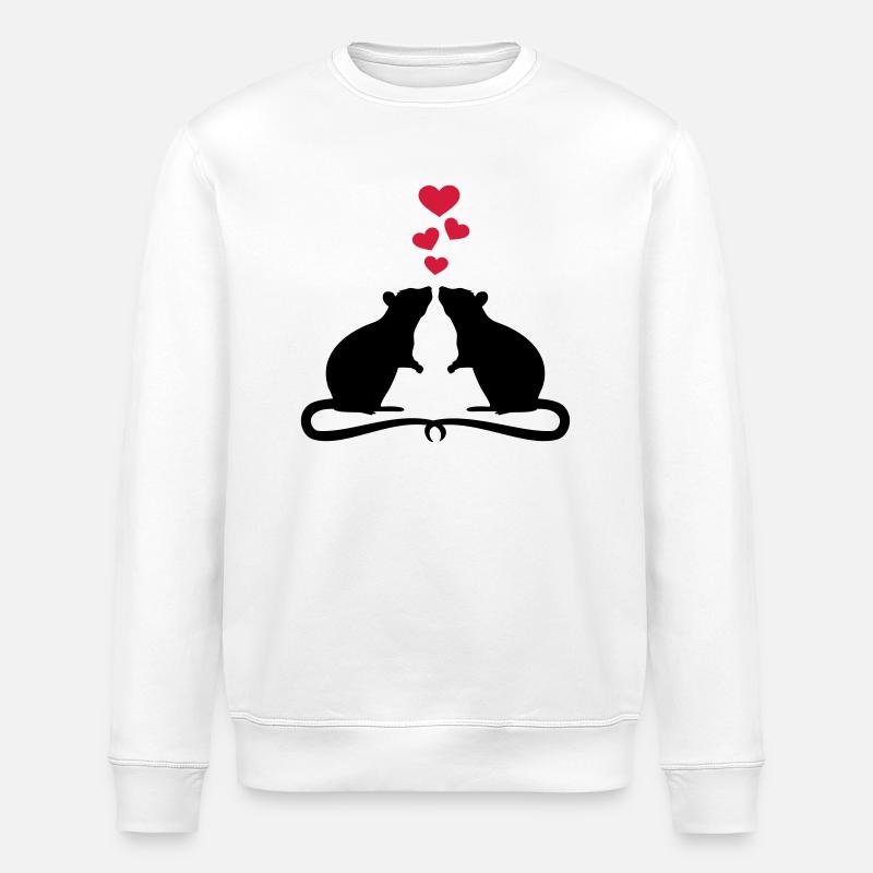 Rat - Stanley/Stella ROLLER Unisex Organic Sweatshirt - white