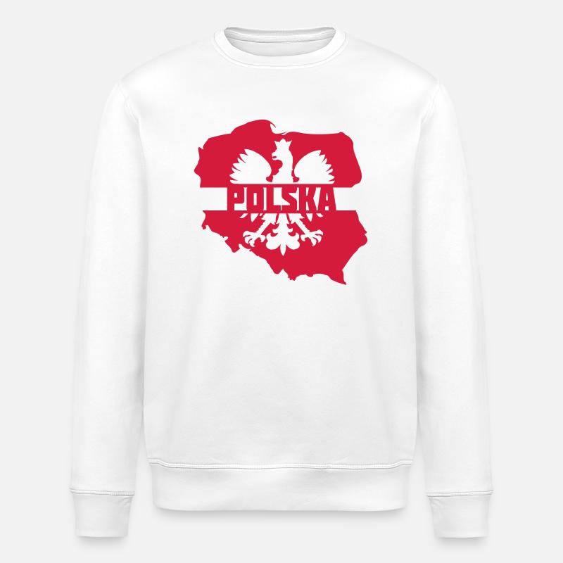 Polska - Stanley/Stella Unisex Bio-Sweatshirt ROLLER - Weiß