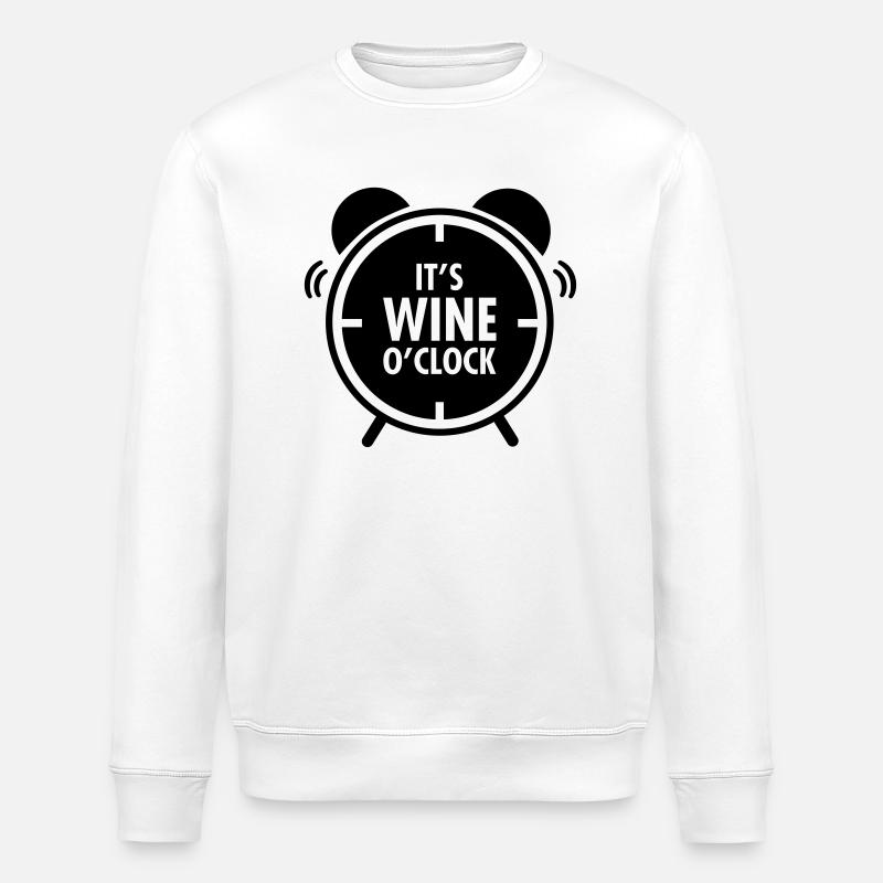 It\'s Wine O\'Clock - Stanley/Stella ROLLER Unisex Organic Sweatshirt - white
