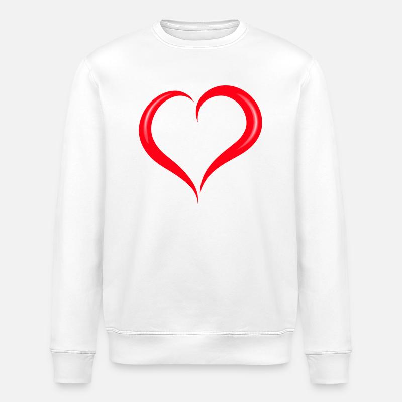 Herz - Stanley/Stella Unisex Bio-Sweatshirt ROLLER - Weiß