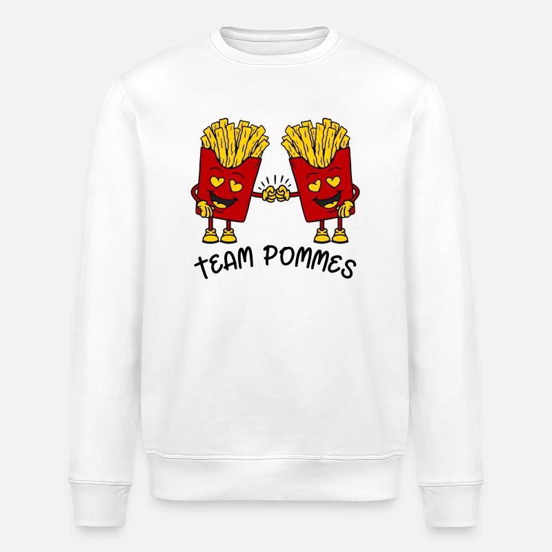 Team Pommes - Stanley/Stella Unisex Bio-Sweatshirt ROLLER - Weiß