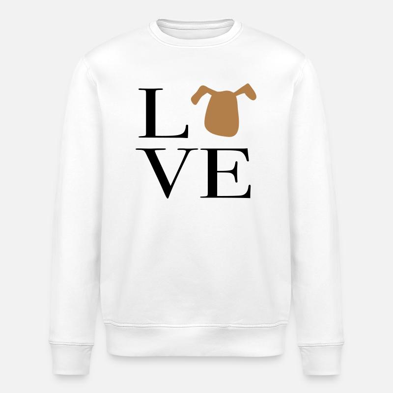 Ich liebe Hunde - Stanley/Stella Unisex Bio-Sweatshirt ROLLER - Weiß