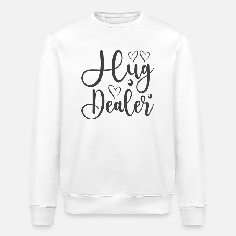 Croupier de câlins - Sweat bio ROLLER Stanley/Stella Unisexe - blanc