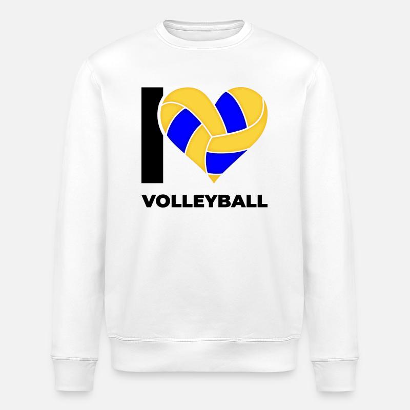 J’adore le volley-ball - Sweat bio ROLLER Stanley/Stella Unisexe - blanc