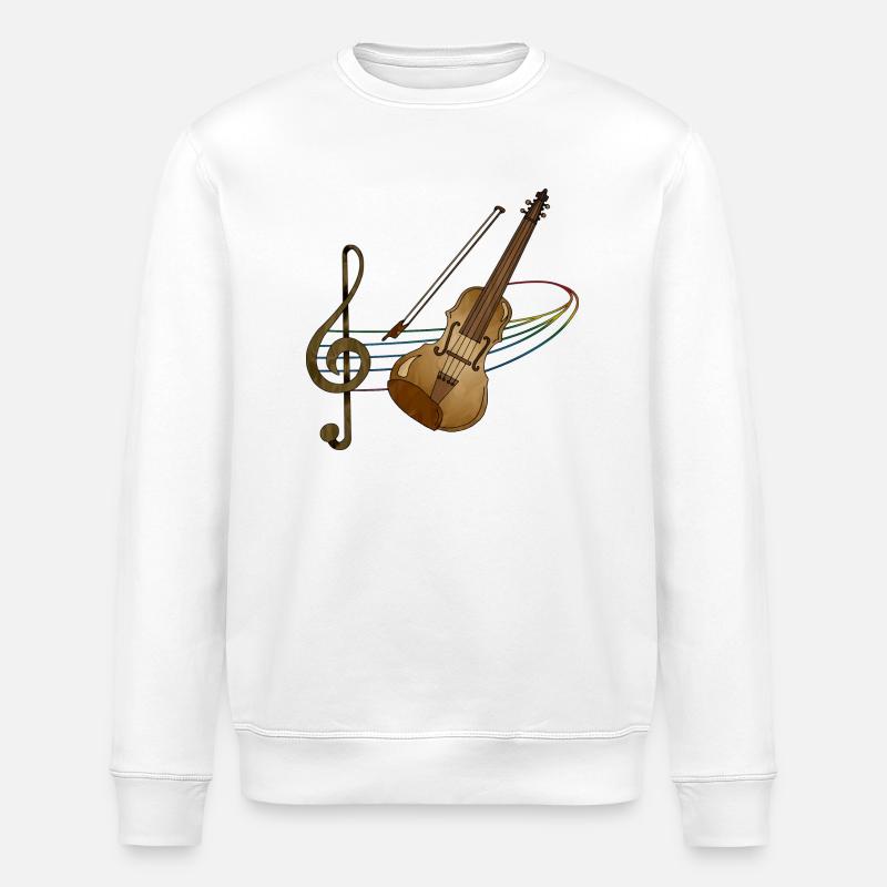 Geige - Stanley/Stella Unisex Bio-Sweatshirt ROLLER - Weiß