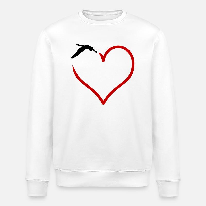 Kunstspringen - Stanley/Stella Unisex Bio-Sweatshirt ROLLER - Weiß