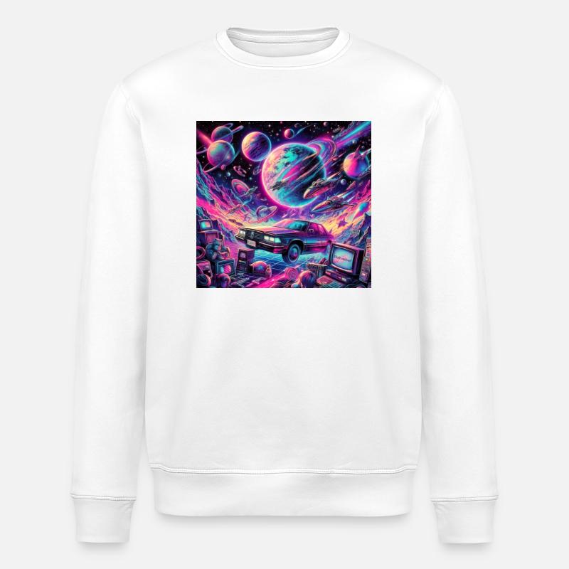 90s Psy - Stanley/Stella Unisex Bio-Sweatshirt ROLLER - Weiß