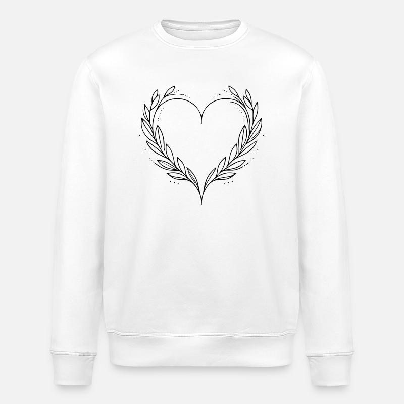 Cœur - Sweat bio ROLLER Stanley/Stella Unisexe - blanc