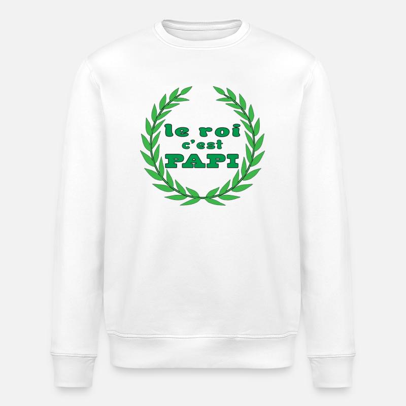 Le roi PAPI - Sweat bio ROLLER Stanley/Stella Unisexe - blanc