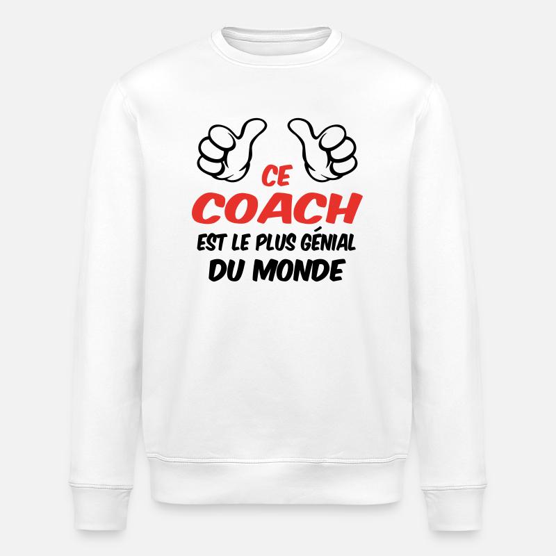 MEILLEUR COACH - Sweat bio ROLLER Stanley/Stella Unisexe - blanc