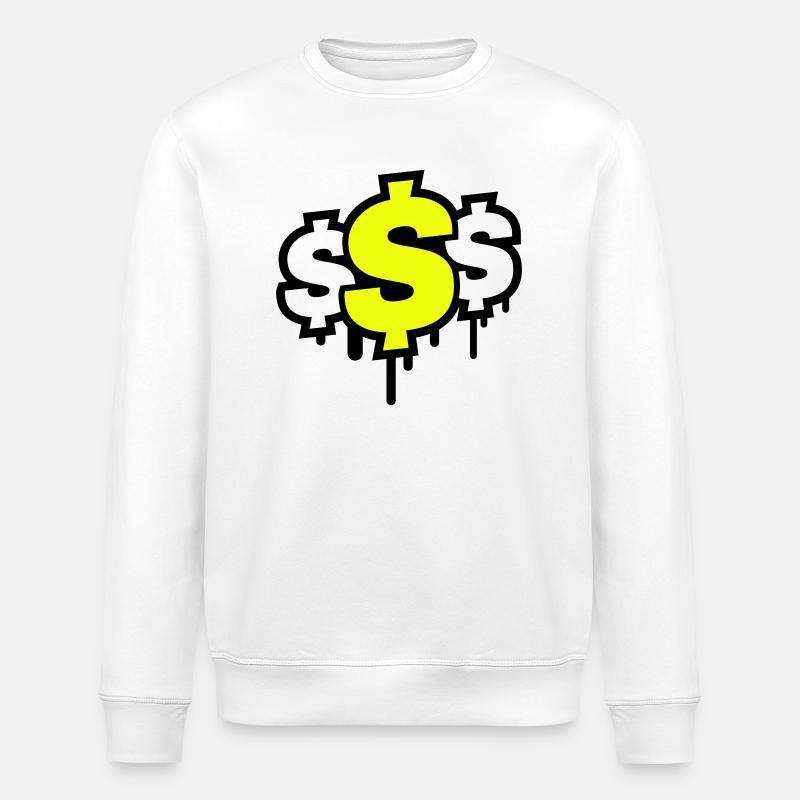 Symbole du dollar - Sweat bio ROLLER Stanley/Stella Unisexe - blanc