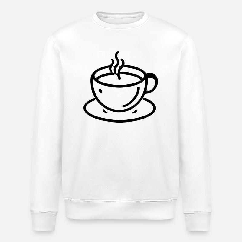 coffee cup coffee tea - Stanley/Stella ROLLER Unisex Organic Sweatshirt - white