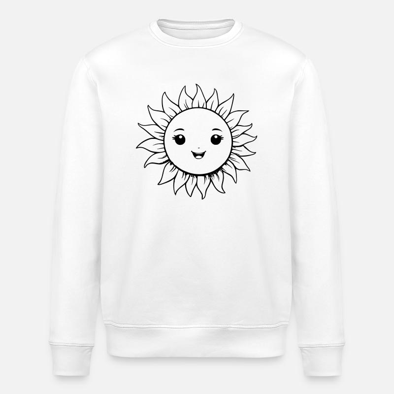 Strahlende Sonne als Vektorgrafik - Stanley/Stella Unisex Bio-Sweatshirt ROLLER - Weiß
