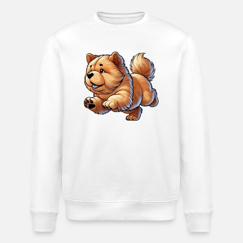 Chow Chow - Stanley/Stella Unisex Bio-Sweatshirt ROLLER - Weiß