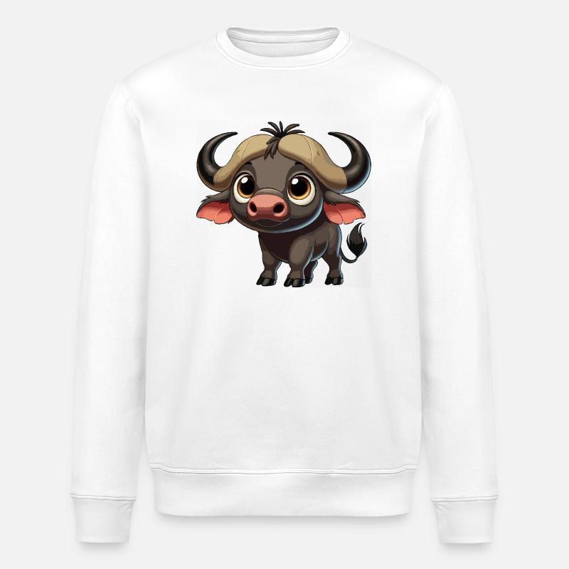 Enfant buffle du Cap - Sweat bio ROLLER Stanley/Stella Unisexe - blanc