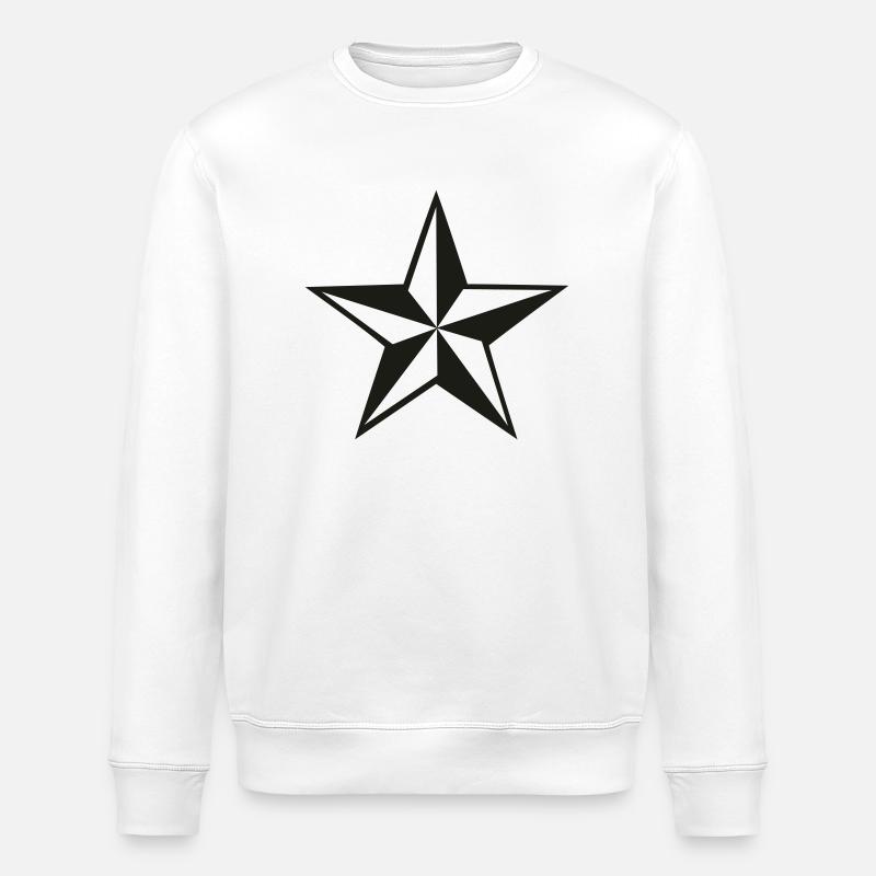 Großer Stern - Stanley/Stella Unisex Bio-Sweatshirt ROLLER - Weiß