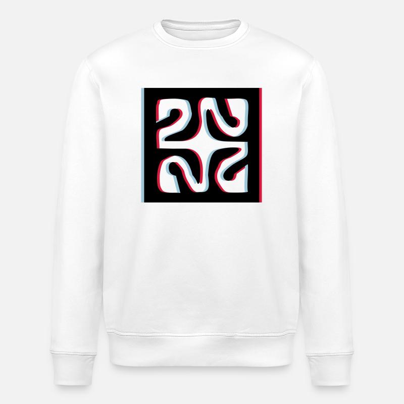 3d Diamant Tattoo - Stanley/Stella Unisex Bio-Sweatshirt ROLLER - Weiß
