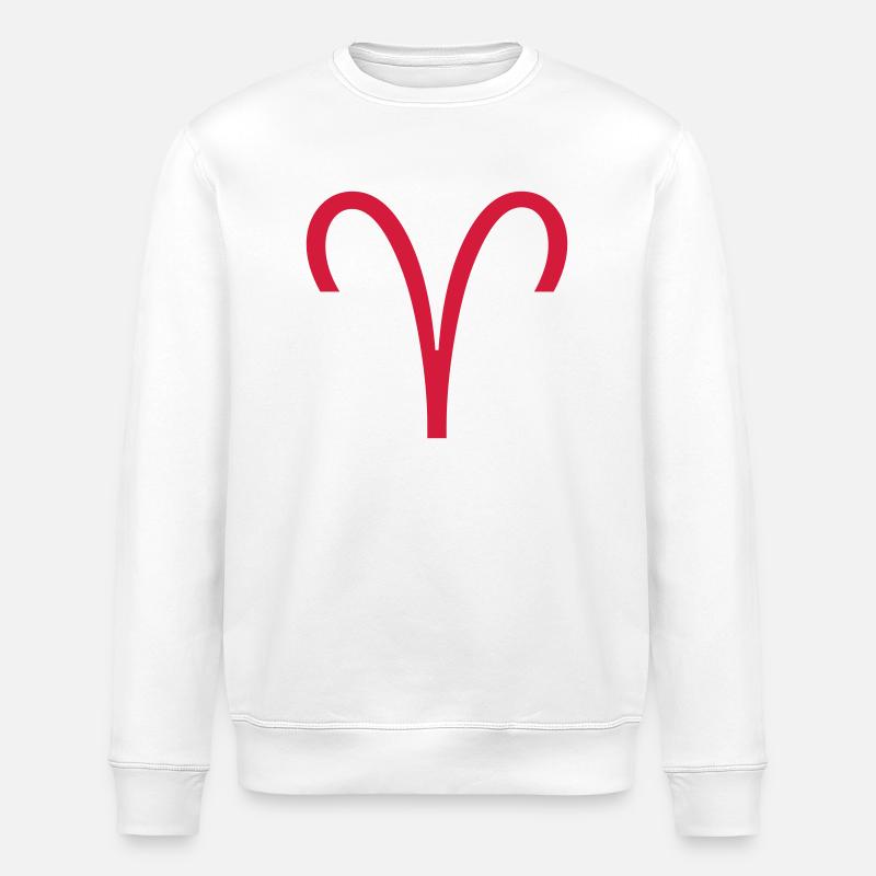 Sternzeichen: Widder - Stanley/Stella Unisex Bio-Sweatshirt ROLLER - Weiß