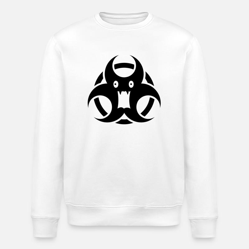 Biohazard Monster (1c) - Stanley/Stella Unisex Bio-Sweatshirt ROLLER - Weiß