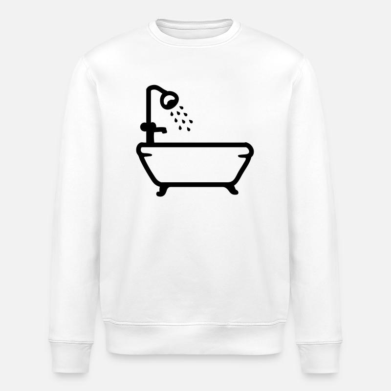 Badewanne - Dusche - Line - Stanley/Stella Unisex Bio-Sweatshirt ROLLER - Weiß
