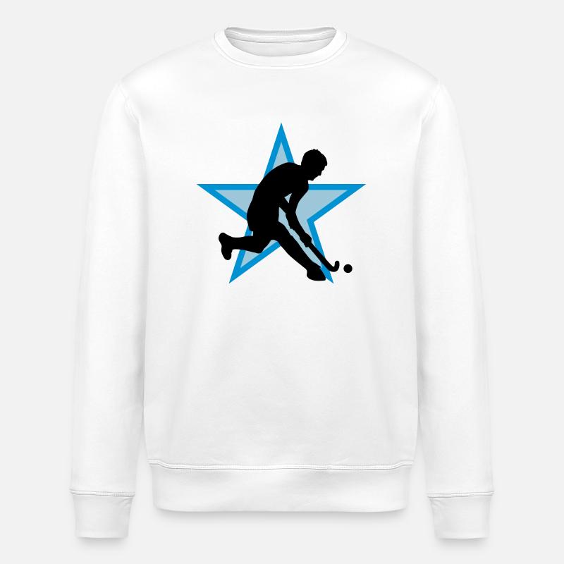 herrenhockey_b_3c - Stanley/Stella ROLLER Unisex Organic Sweatshirt - white
