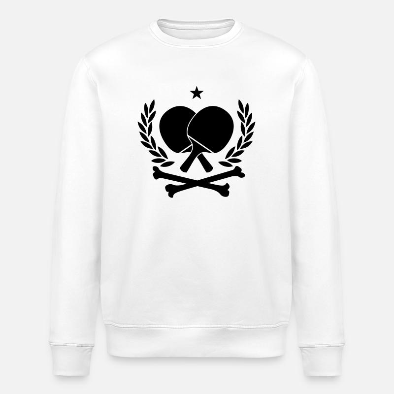 Ping Pong - Tischtennis - Stanley/Stella Unisex Bio-Sweatshirt ROLLER - Weiß