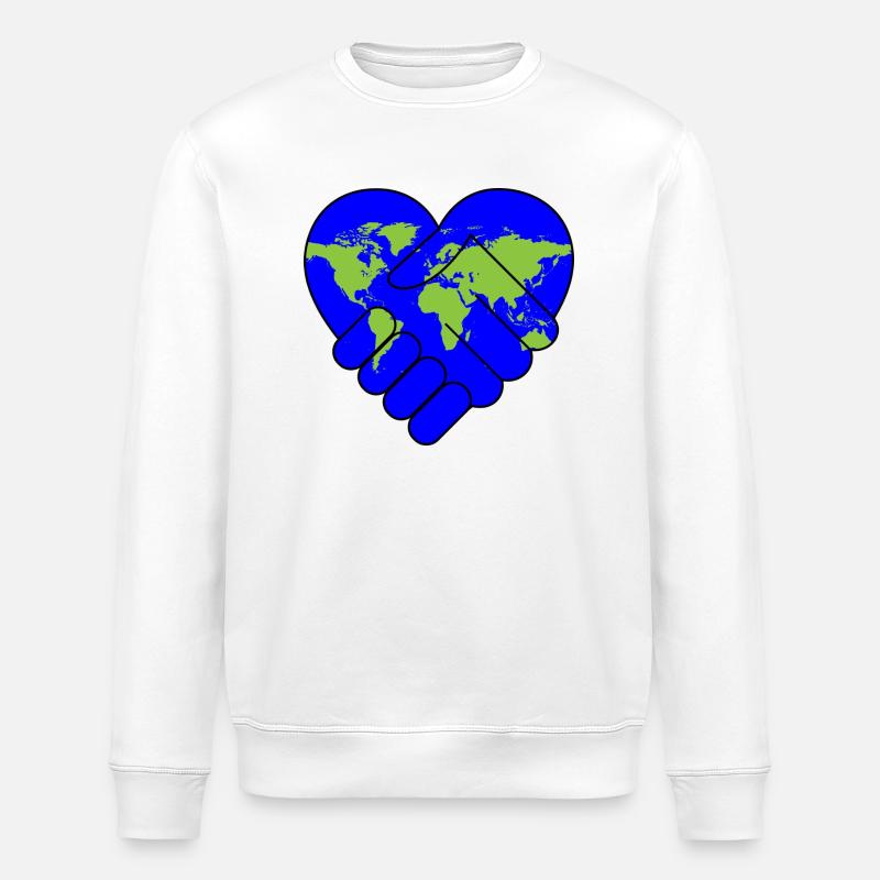Welt Friede - Stanley/Stella Unisex Bio-Sweatshirt ROLLER - Weiß