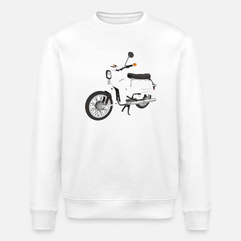 Simson Schwalbe - Stanley/Stella Unisex Bio-Sweatshirt ROLLER - Weiß