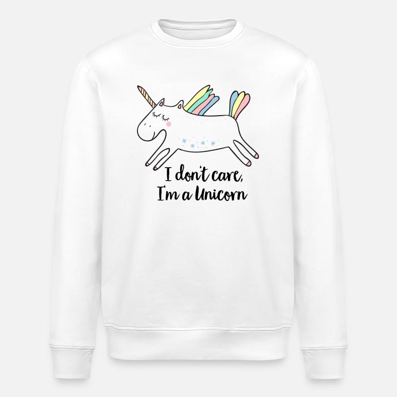 Einhorn - Stanley/Stella Unisex Bio-Sweatshirt ROLLER - Weiß