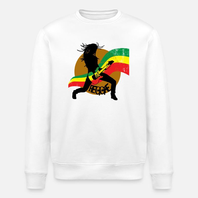Reggae eu - Stanley/Stella ROLLER Unisex Organic Sweatshirt - white
