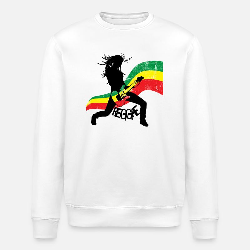 Reggae - Sweat bio ROLLER Stanley/Stella Unisexe - blanc