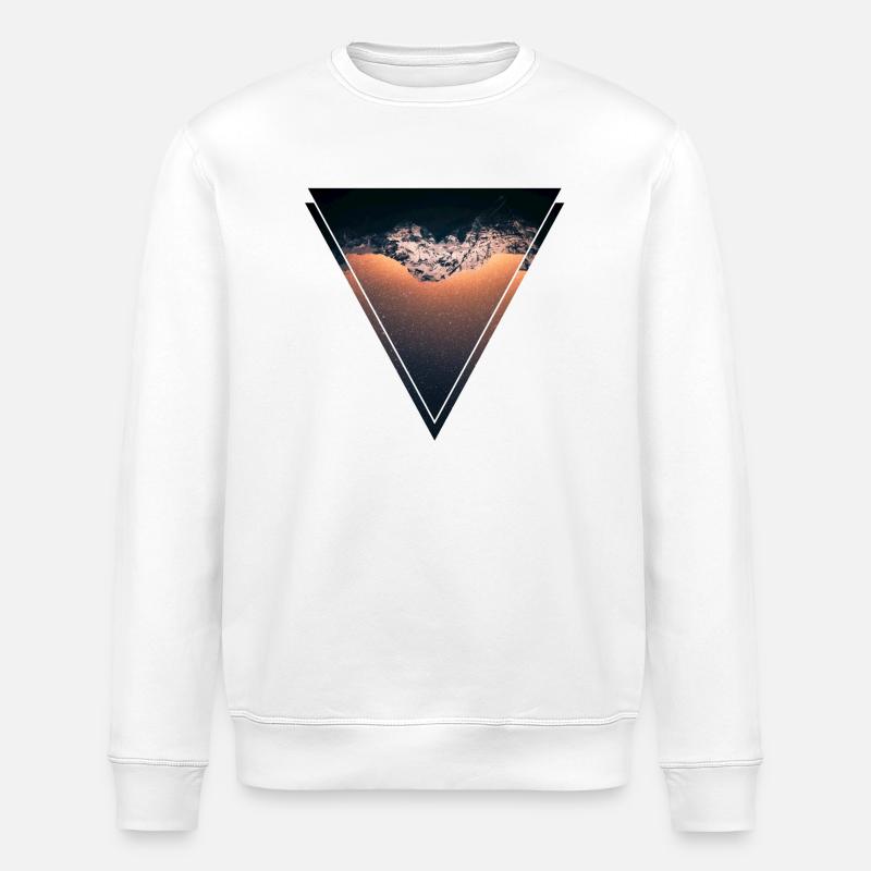 Berge Dreieck - Stanley/Stella Unisex Bio-Sweatshirt ROLLER - Weiß