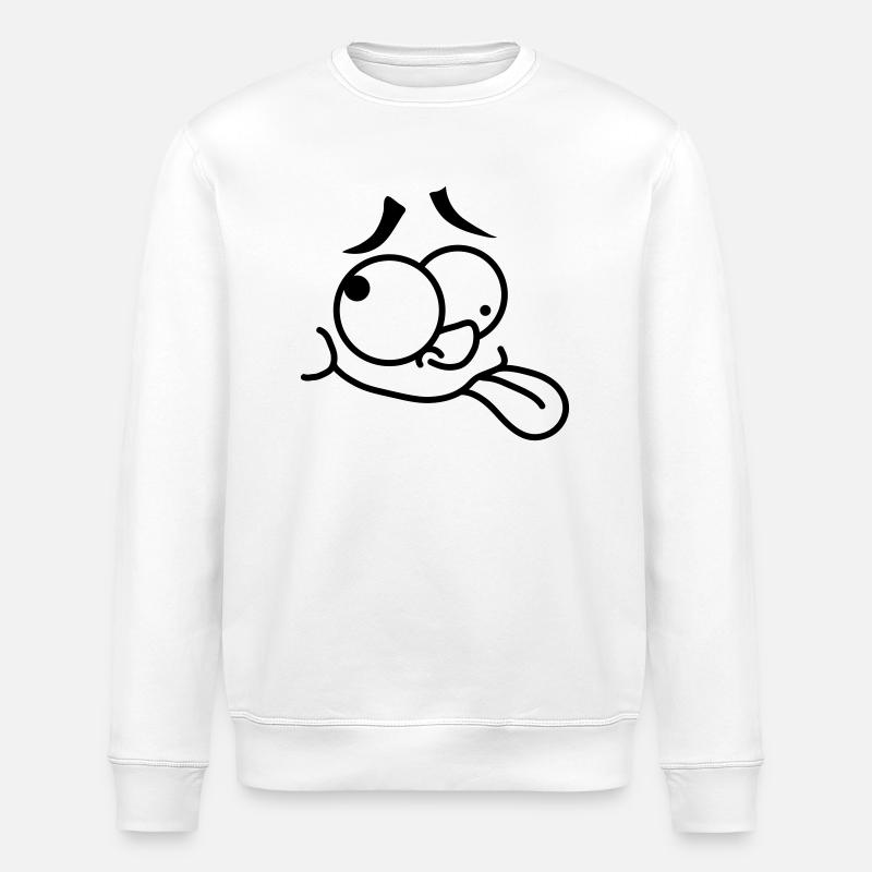 Crazy Face - Sweat bio ROLLER Stanley/Stella Unisexe - blanc