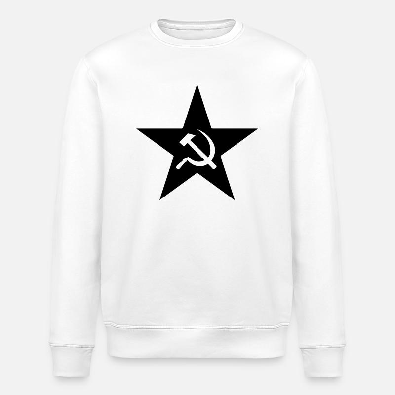630pxcommunist_star - Stanley/Stella Unisex Bio-Sweatshirt ROLLER - Weiß