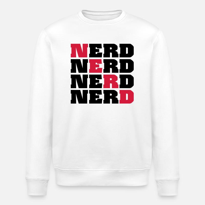 Nerd - Stanley/Stella ROLLER Unisex Organic Sweatshirt - white