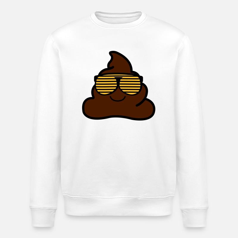 coole_kacke_02 - Stanley/Stella ROLLER Unisex Organic Sweatshirt - white