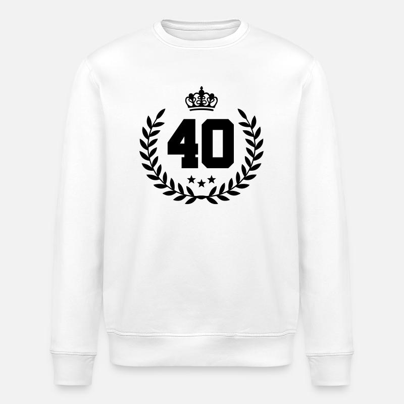 40 kranz - Stanley/Stella Unisex Bio-Sweatshirt ROLLER - Weiß