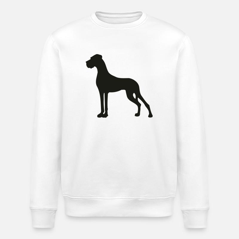 Petite Great Dane dans l'état - Sweat bio ROLLER Stanley/Stella Unisexe - blanc