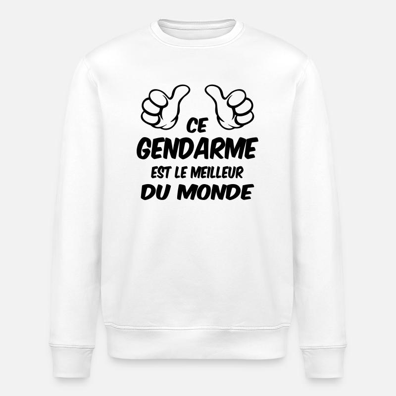 MEILLEUR GENDARME - Sweat bio ROLLER Stanley/Stella Unisexe - blanc