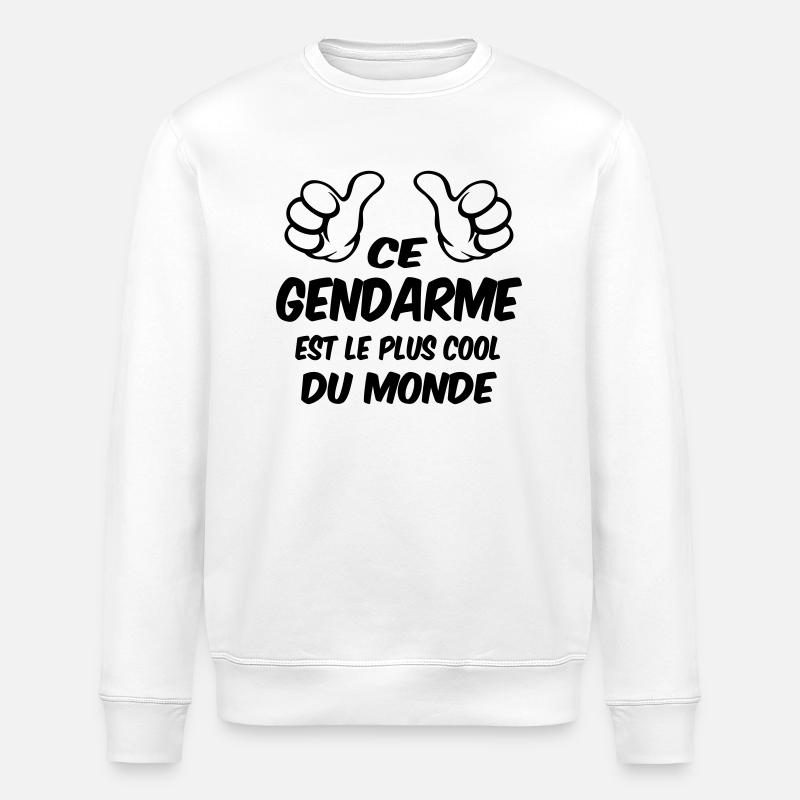 BEST GENDARME - Stanley/Stella ROLLER Unisex Organic Sweatshirt - white