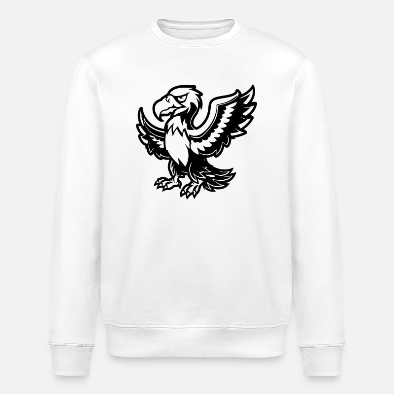 Eagle Comic Animal - Stanley/Stella ROLLER Unisex Organic Sweatshirt - white