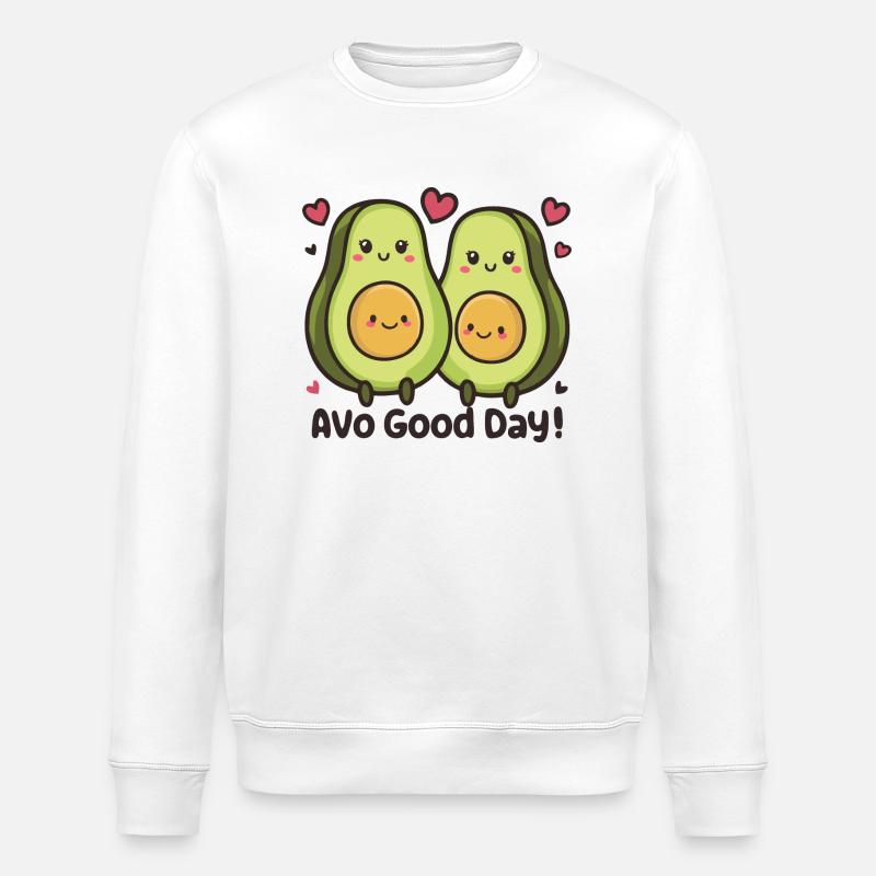 Avocado - Stanley/Stella ROLLER Unisex Organic Sweatshirt - white