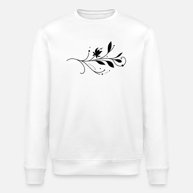 Blumenranke Schnörkel - Stanley/Stella Unisex Bio-Sweatshirt ROLLER - Weiß
